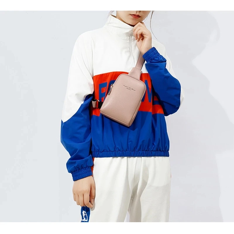 PU Leather Chest Sling One Shoulder For Women Men Bag Husband Female Cross Waist Pack Male Crossbody Belt Banana Backpack Purse