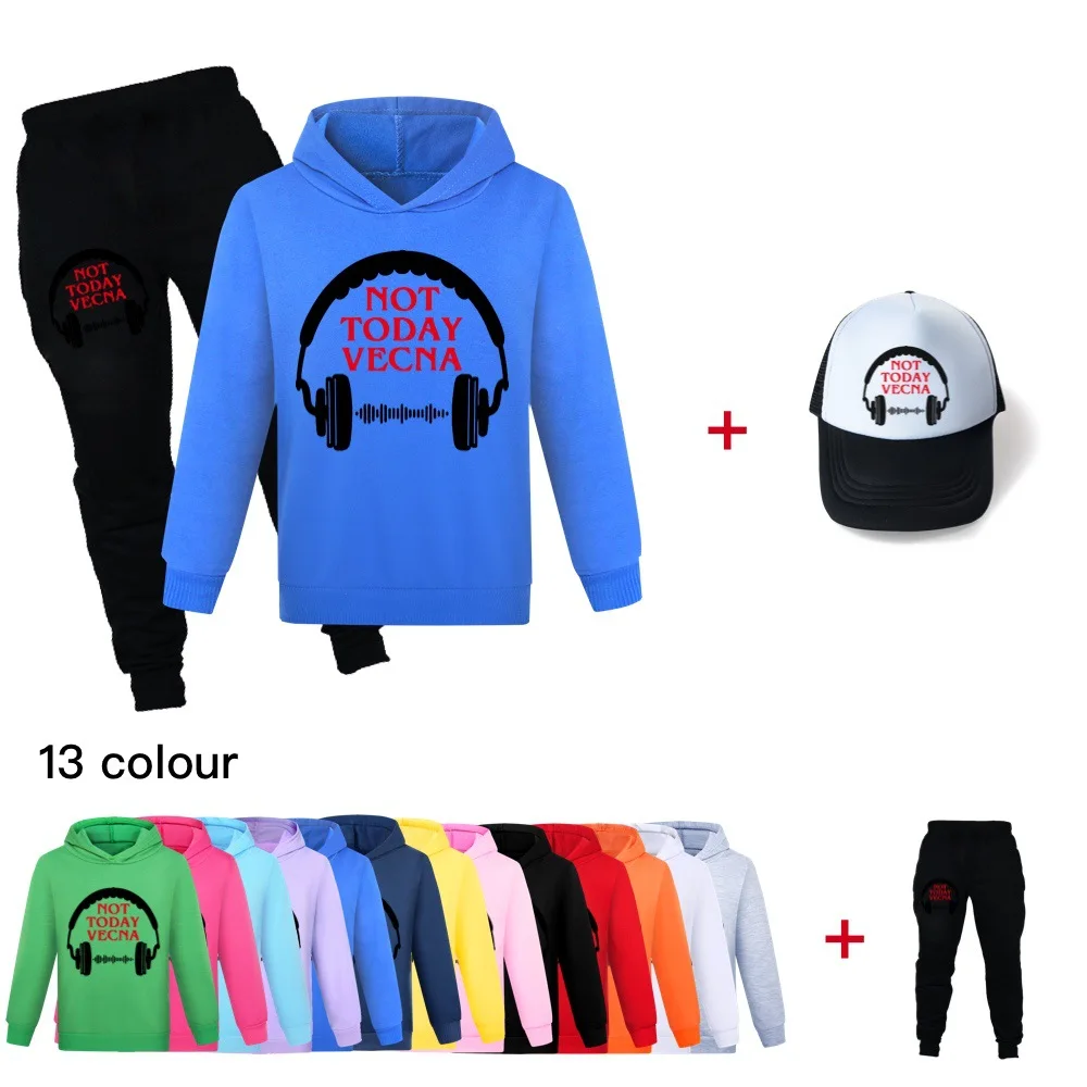 

Stranger Things 4 Girls Clothing Sets Children Fashion Hoodies+Pant+Hat Sets Kids Clothing Spring Autumn Sports Suit Tracksuit