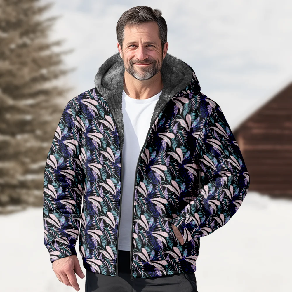 Мужские зимние куртки пальто винтажная растительная популярная хлопковая