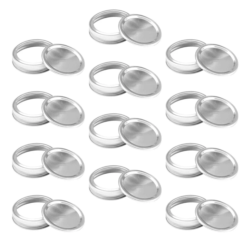 

Lids Jar Mason Canning Mouth Widerings Lid Jars Sealing Regular Bottle Caps Storage Metal Cover Cap Covers Ring Can Reusable