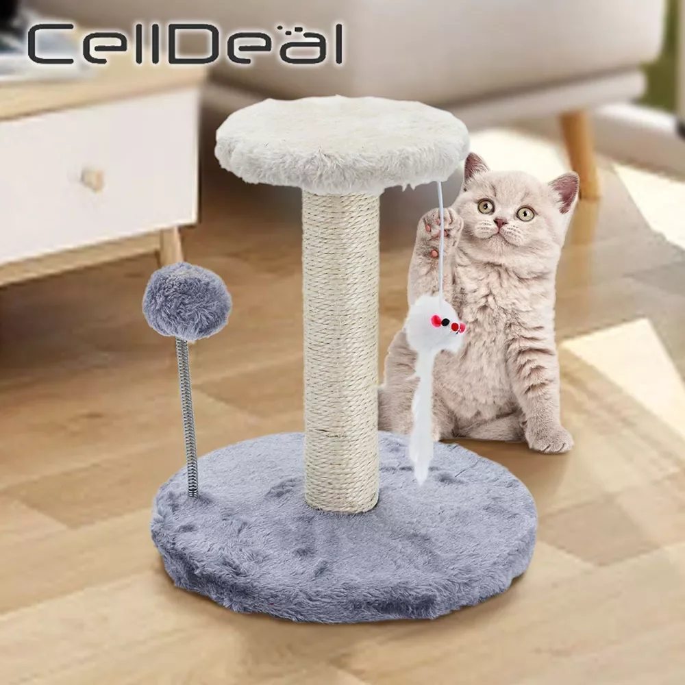 Toy With Ball Sisal Scratching Post For Cat Kitten Cat Climbing Frame Cat Jumping Tower Cat Training Toy Pet Supplies