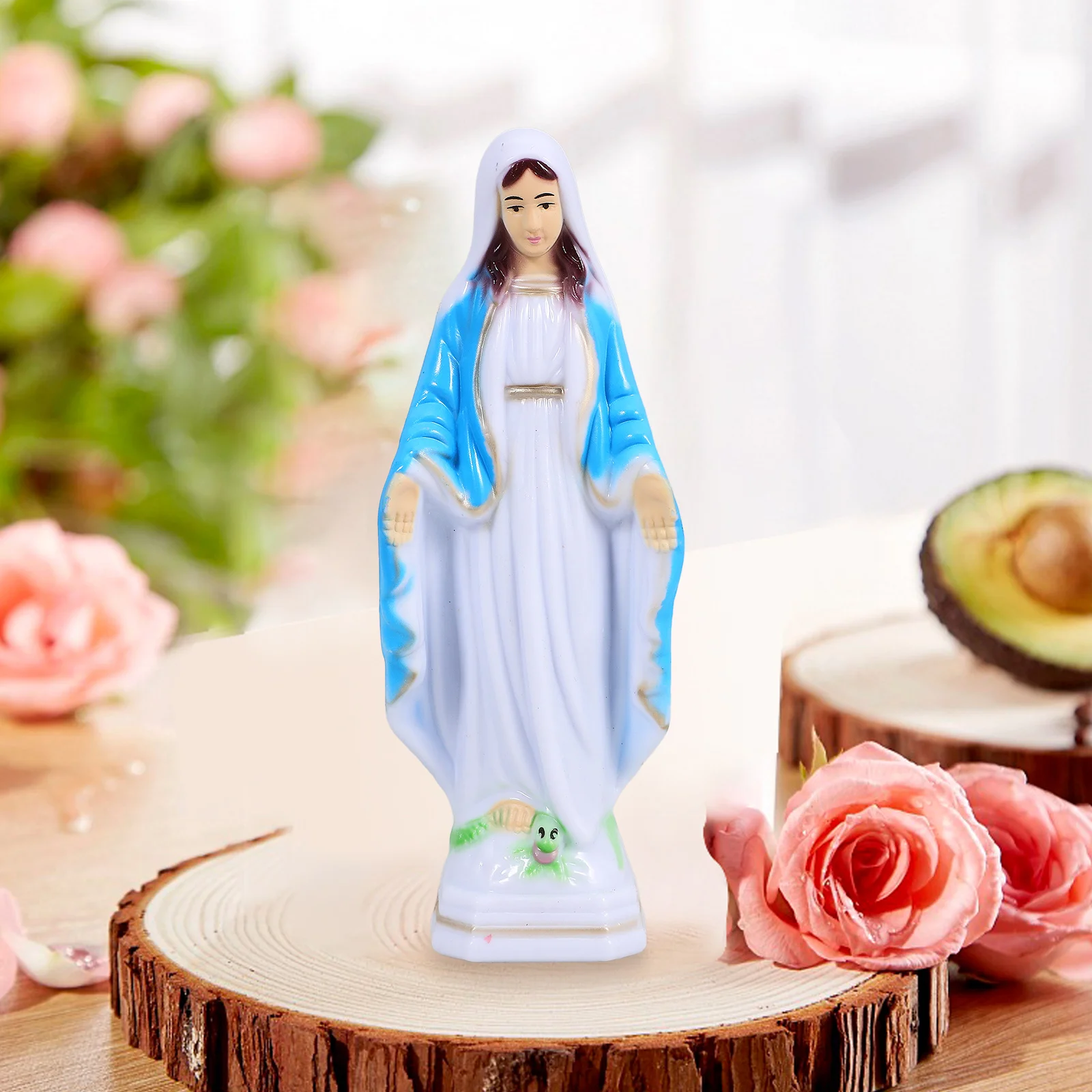 Религиозный декор пластиковая Дева Мария ремесло Грейс орнамент фигурка статуя