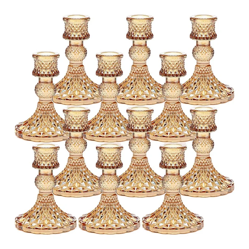 

Набор подсвечников, 4 дюйма, 12 шт. стеклянных подсвечников для свадьбы, украшение на подоконники