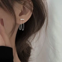 chain earring new trend 2022 stud earrings sterling silver earrings for women korean fashion pendientes mujer big luxury jewelry
