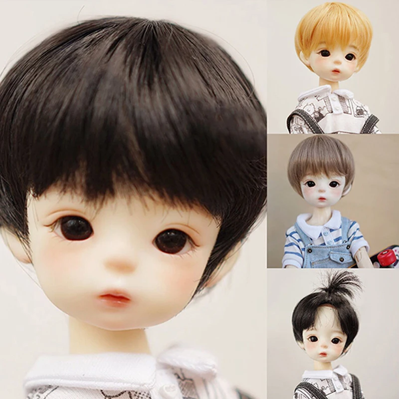 

BJD Doll Wig For 1/3 1/4 1/6 Size Dolls Accessories Wig Toy Tress For Dolls High Temperature Silk Boys Doll Short Hair