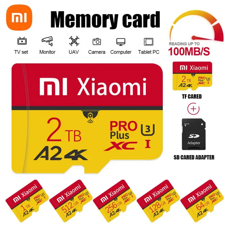 Xiaomi Micro TF SD Card 2TB Mini SD Card 1TB Class10 V30 Memory Card 512GB Extreme Pro Mobile Phone 256GB Memory Card