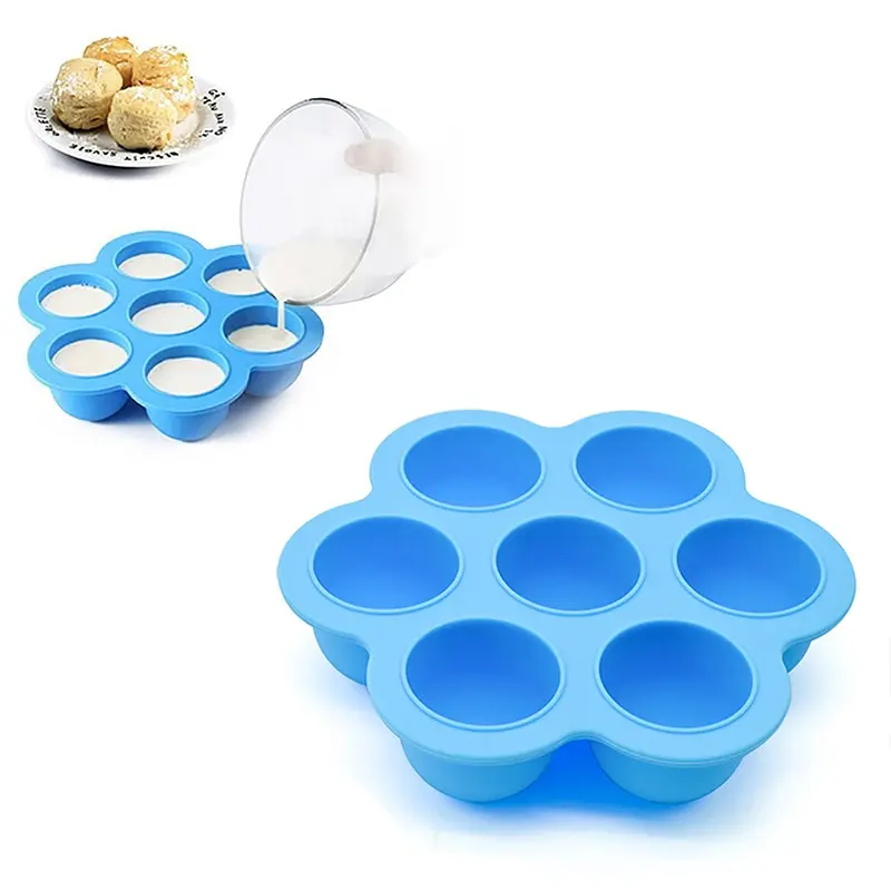 

Silicone 7-hole Food Box DIY Homemade Ice Cream Stick Ice Box Preserved Ice Lolly Mould Children's Food Box