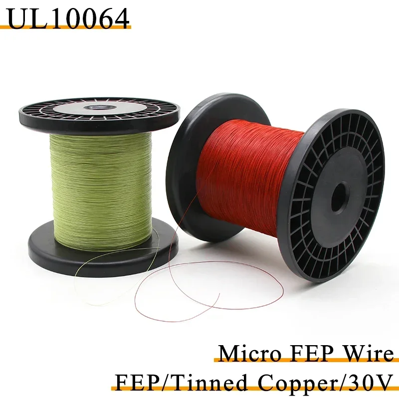 

20M/100M UL10064 FEP Wire 40/36/34/32/30/28/26AWG PTFE Plastic Ultra Fine Micro Litz Wires Solder High Conductivity Copper Cable