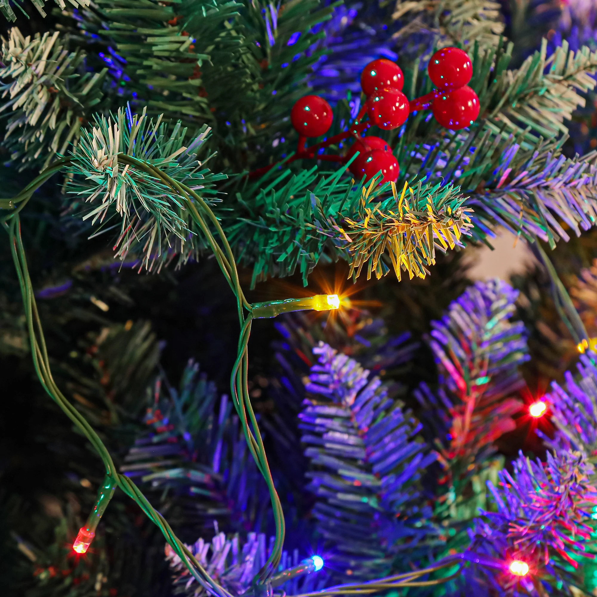 

200 футов, искусственная Рождественская елка с 1358 искусственными елками, зеленая елка для праздника, дома, офиса, искусственное украшение, Совет ветки