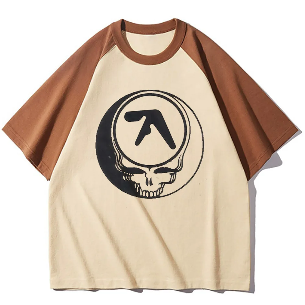 Фото Футболка Aphex Twin, женская футболка с рисунком аниме, поп-культура, панк, женские футболки в стиле гранж, университетская цифровая уличная одежда Y2k №2