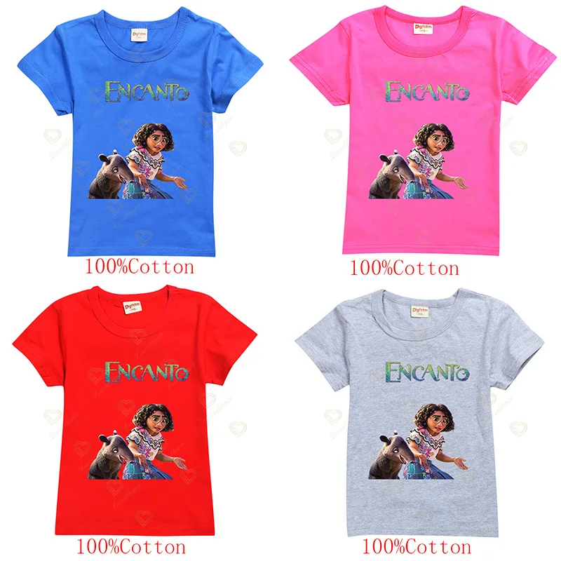 

O Neck Tshirt Disney Children Summer Casual Print Shirt Girls Tops Loose Vintage Female Tee Streetwear Short Sleeve Clothes