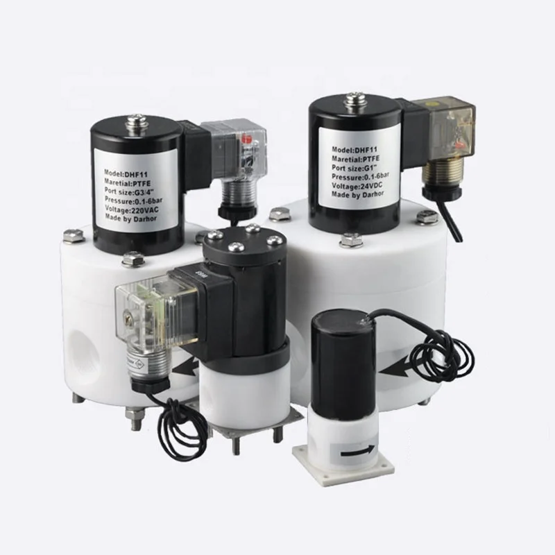 

2 way PTFE anti corrosive piston chemical solenoid valve for acid