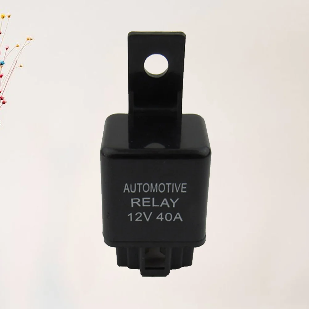 

12V 40A Car Relay Relay Light Automotive 4 Pin Socket Normally Open Conditioning Air Relay Tool (Black)