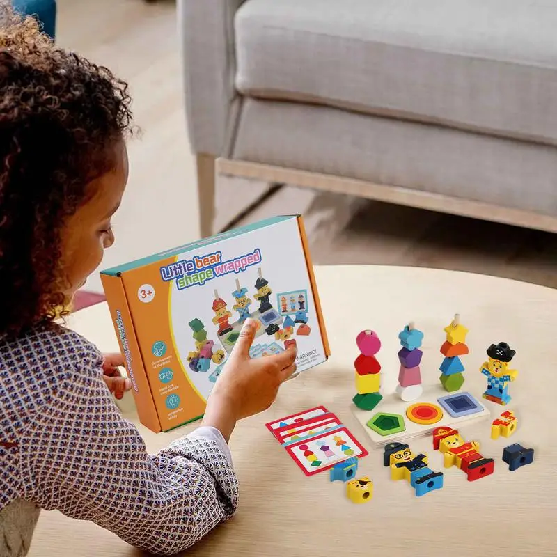 Игрушки для сортировки цветов малышей 3-5 лет в форме медведя сортировщик форм