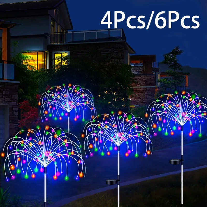 Solar LED Firework Fairy Lights Outdoor Garden Decoration Lawn Landscape Lights For Patio Yard Party Wedding Christmas Decor