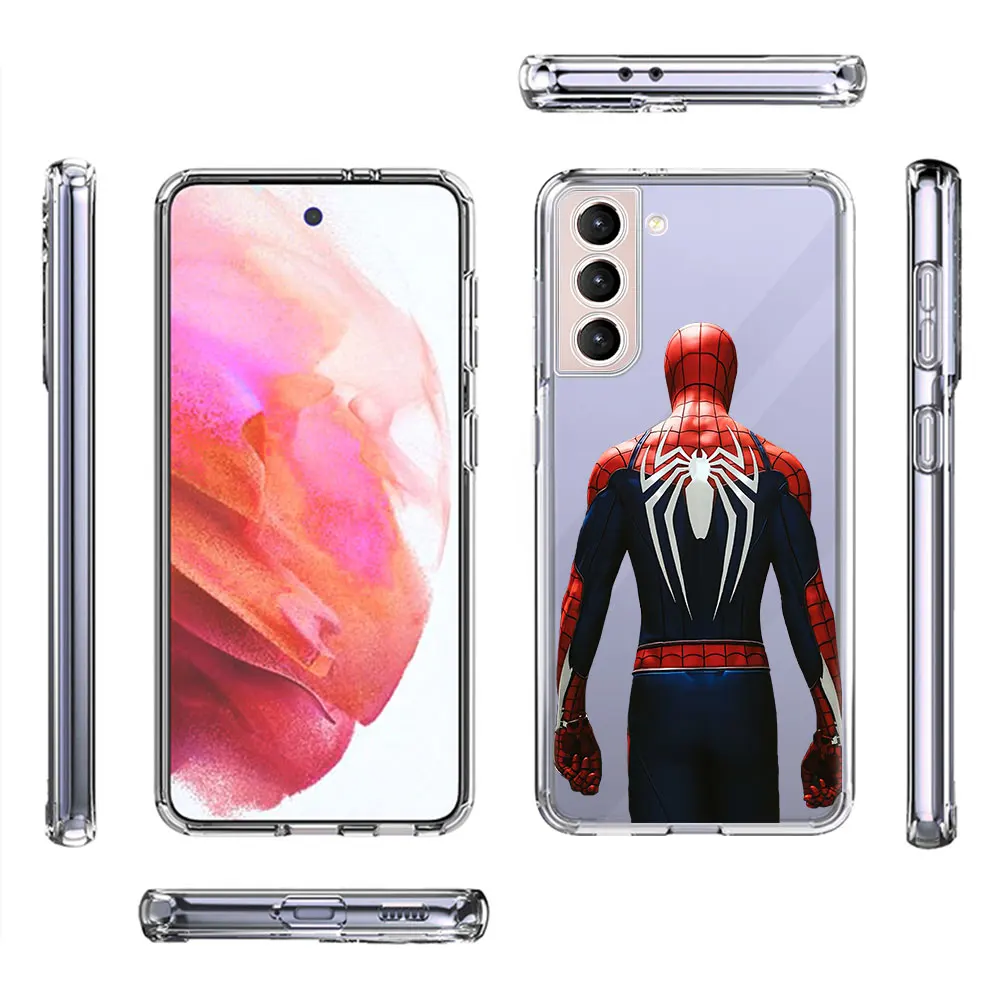 Чехол с аниме Человек-паук Marvel для Samsung Galaxy S22 S23 S24 S10 Lite S20 Ultra S21 FE S10e S9 Plus S8