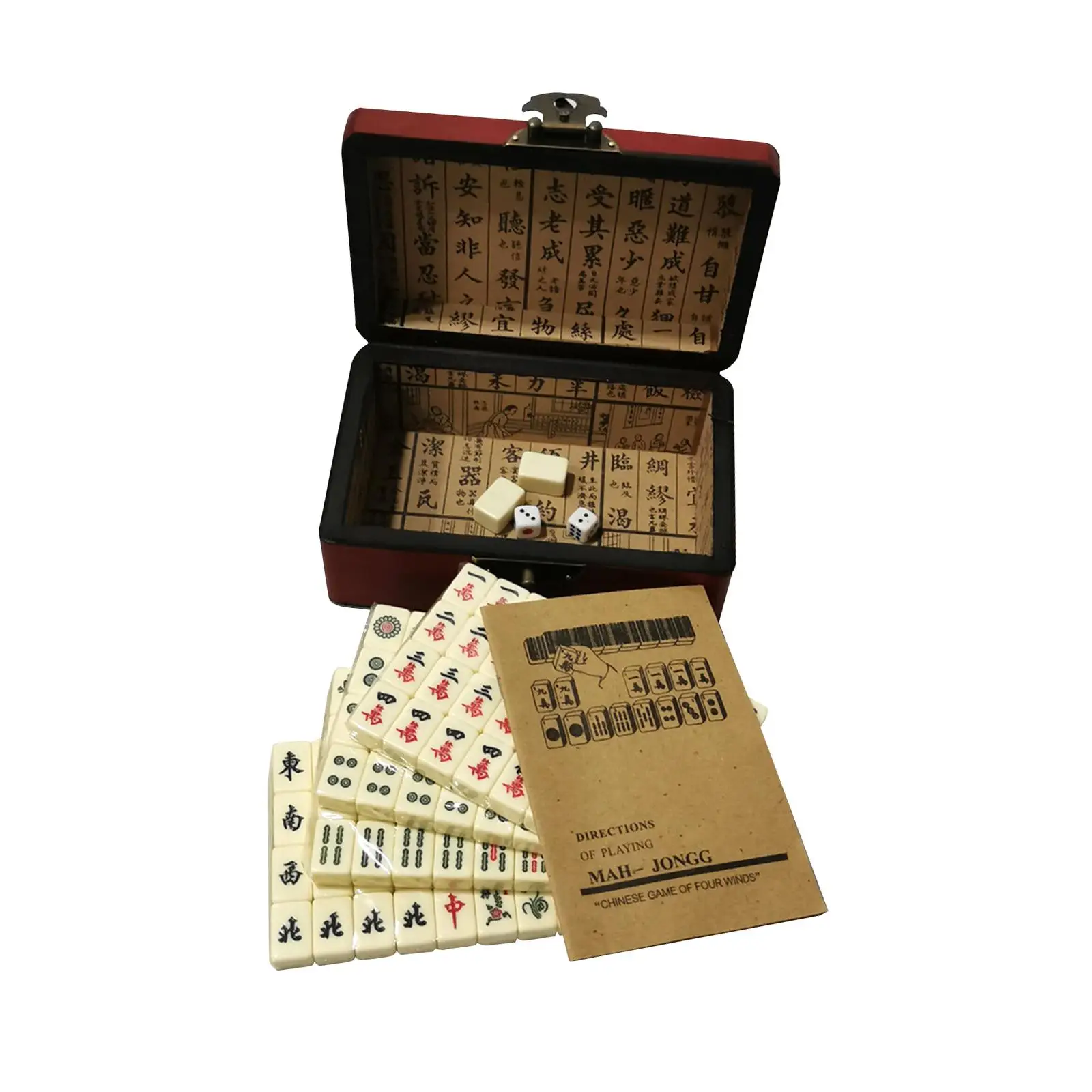 

Mini Mahjong Traditional Chinese Version Game Set with portable Mahjong Travel