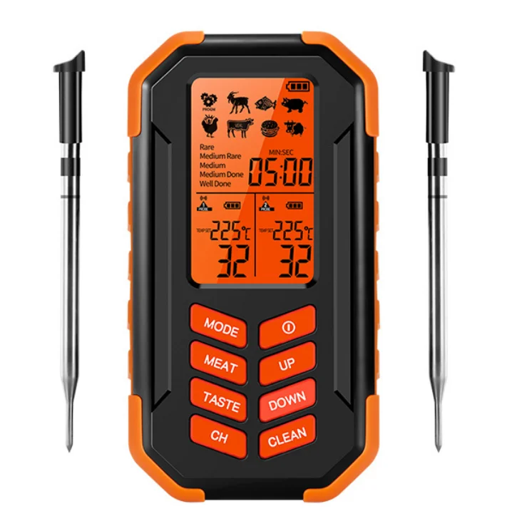 

bluetooth wireless meat thermometer with wireless receiver dual probe