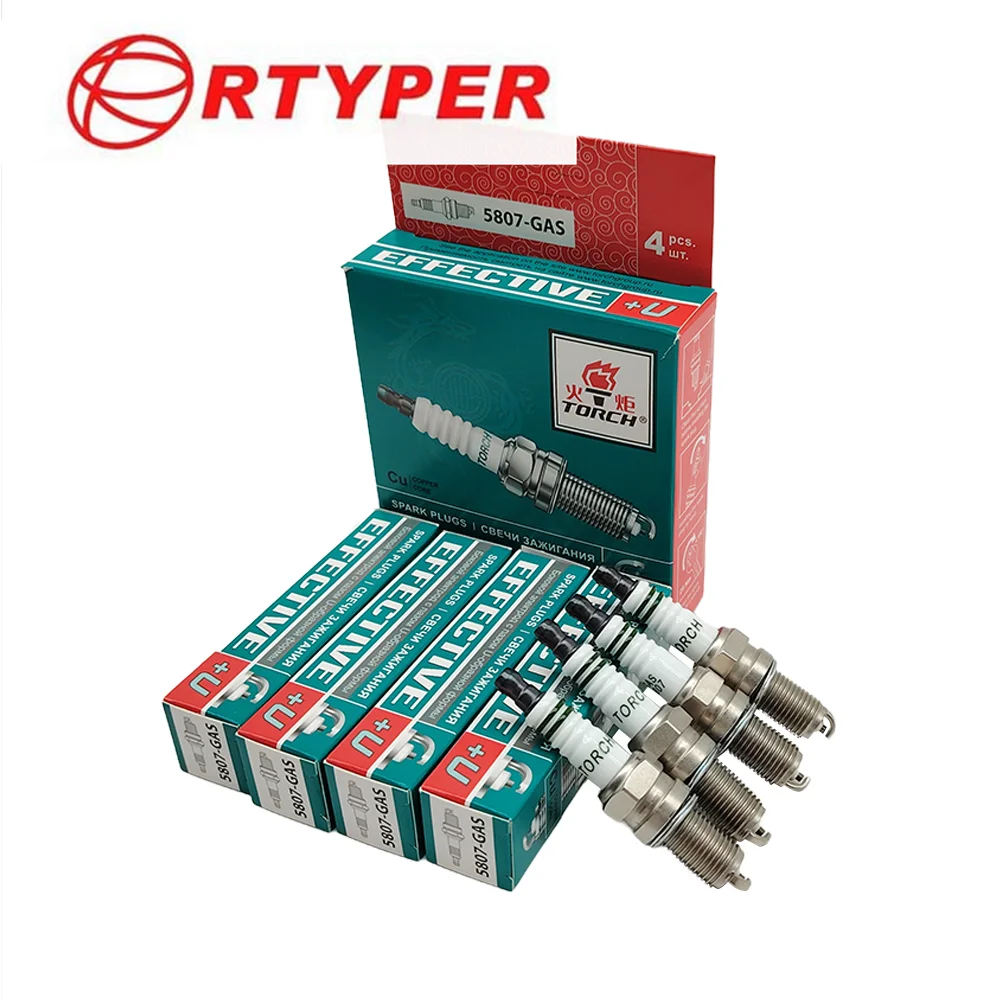

1/4 шт. свечи зажигания TORCH 5807-GAS замена для DCPR7E-GAS газовые свечи зажигания для Chevrolet Sail N300 Suzuki