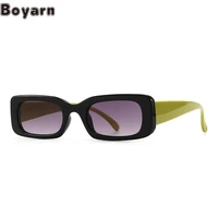 boyarn modern rock retro trend sunglasses ins style singers stars same color sunglasses women