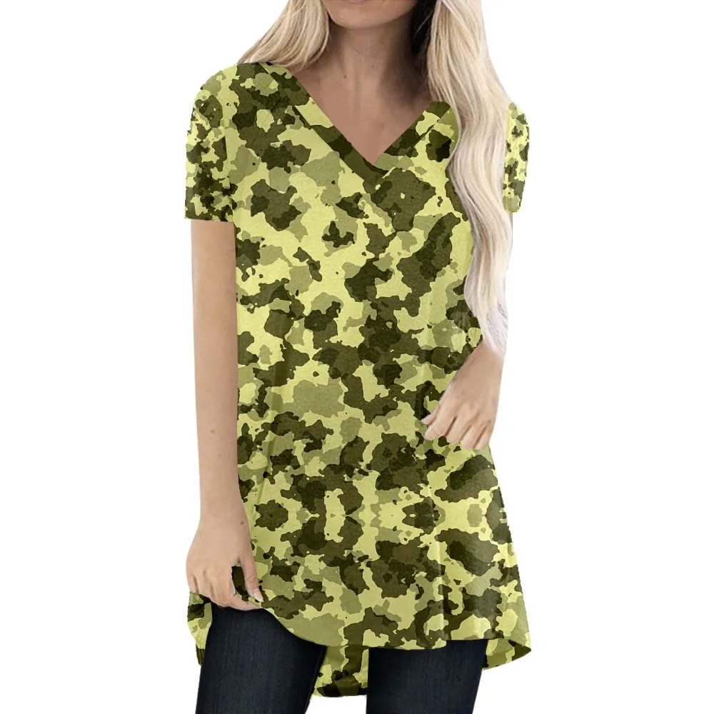 

Dress women's camouflage print long sleeved loose elegant fashion autumn