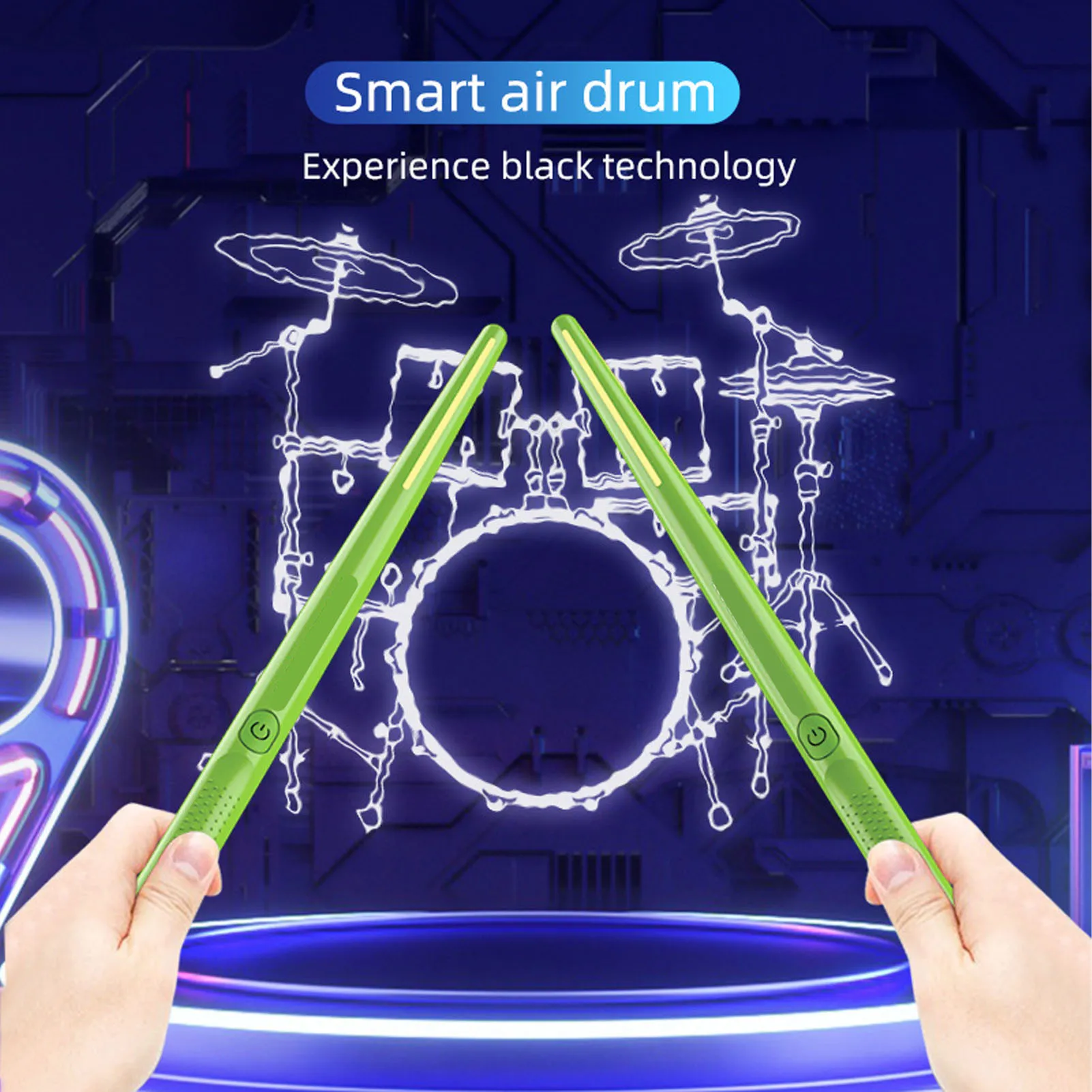 ZK20 Виртуальная барабанная установка Портативная виртуальной реальности с