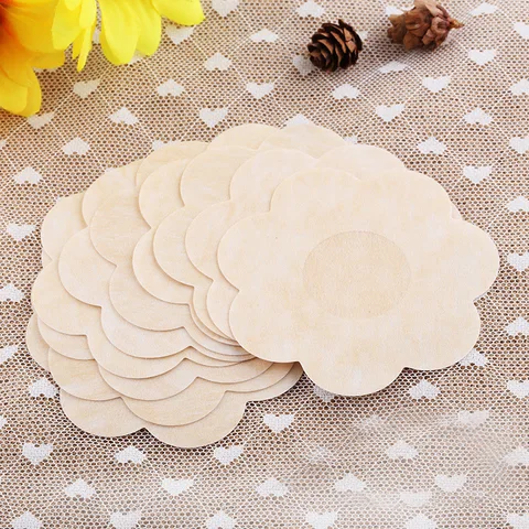 10pcs Soft Nipple Covers Disposable Breast Petals Flower Sexy Tape Stick On Bra Pad Pastie For Women Intimate Accessories Nipple