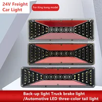 Truck LED Back-up brake lights 24V rear lights car LED diamond three color taillights Waterproof Warning Light Flow Signal Lamp