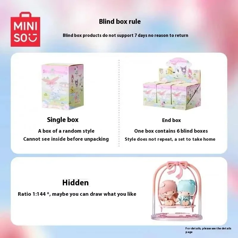 В наличии Miniso слепая коробка Sanrio New Rhyme Flower Clothes Series Kuromipacha Dog Big Ear Декоративные
