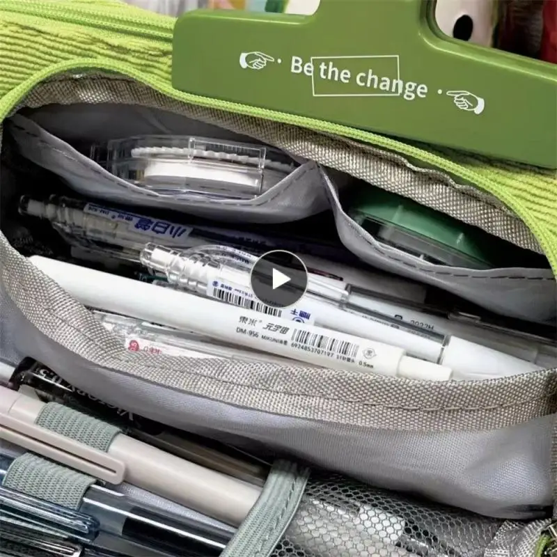 

Pencil Box For Student New Student Stationery Box Green Large Capacity Pencil Case Pen Bag Student Stationery Accessories