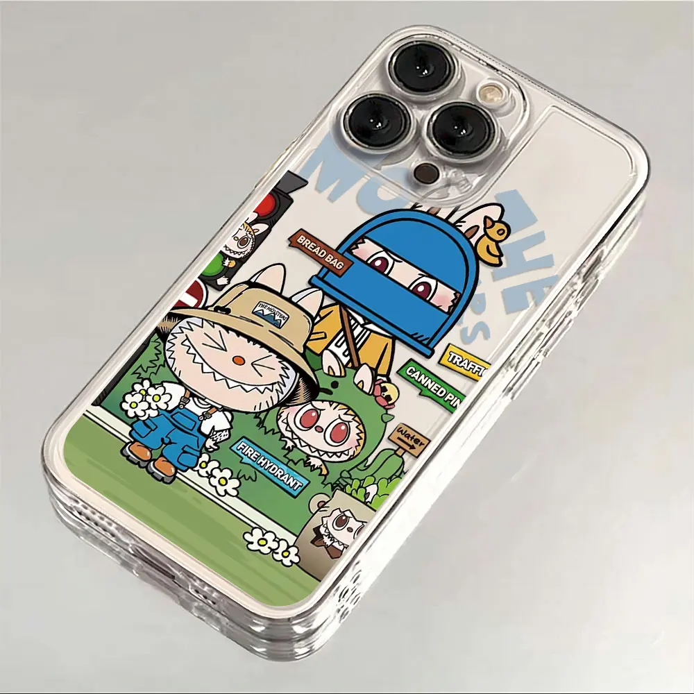 Cute Labubus Phone Case For TECNO CAMON 30 20 POVA 6 5 SPARK 10 Infinix Smart 8 7 Note Hot 40 30i 20i Pro 5G Transparent Cover