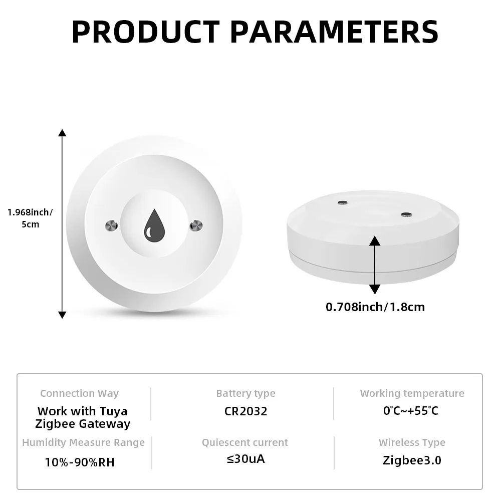 Умный датчик воды Tuya Zigbee детектор утечки приложение для удаленного мониторинга