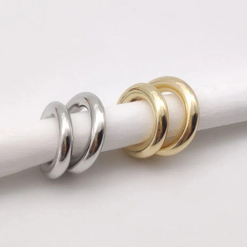 Серьги-клипсы женские металлические без пирсинга поддельные украшения