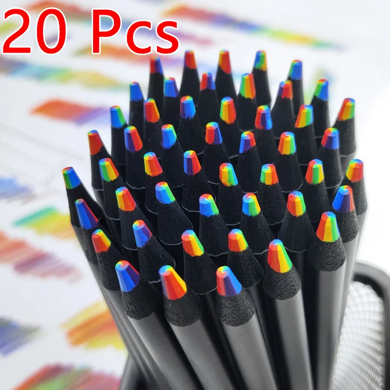 

Цветные карандаши Black Wood 7 цветов 10/20 шт