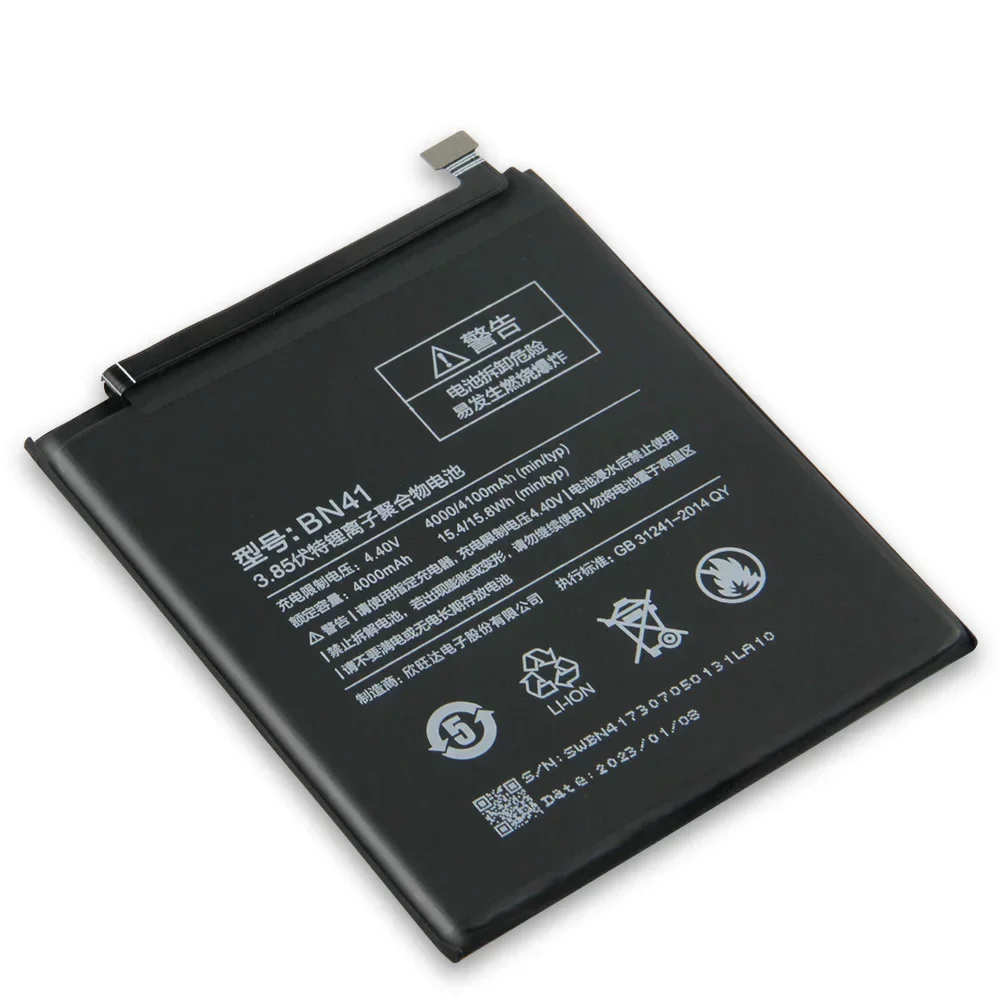 Фото Аккумулятор премиум-класса BN41 для Xiaomi Redmi Note 4 Hongmi Note4 Pro Note 4X 4100 мАч №1