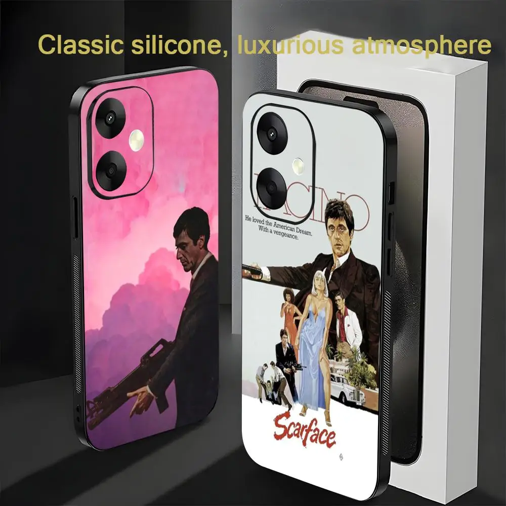 Film S-ScaR FA-CE Ai Pa-cino Phone Case For Xiaomi Redmi Note 13 12 11 10 Pro Plus S 5G 12S Luxury Soft Black Cover