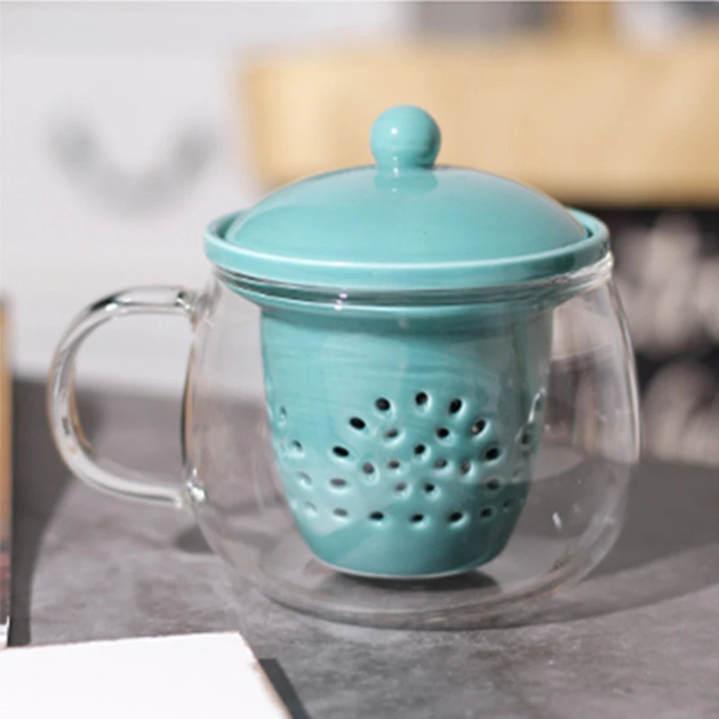 

Стеклянный чайник с керамическим фильтром, чайная чашка в комплекте, термостойкий стеклянный чайник с ситечком, чайный чайник Puer Oolong, чайны...
