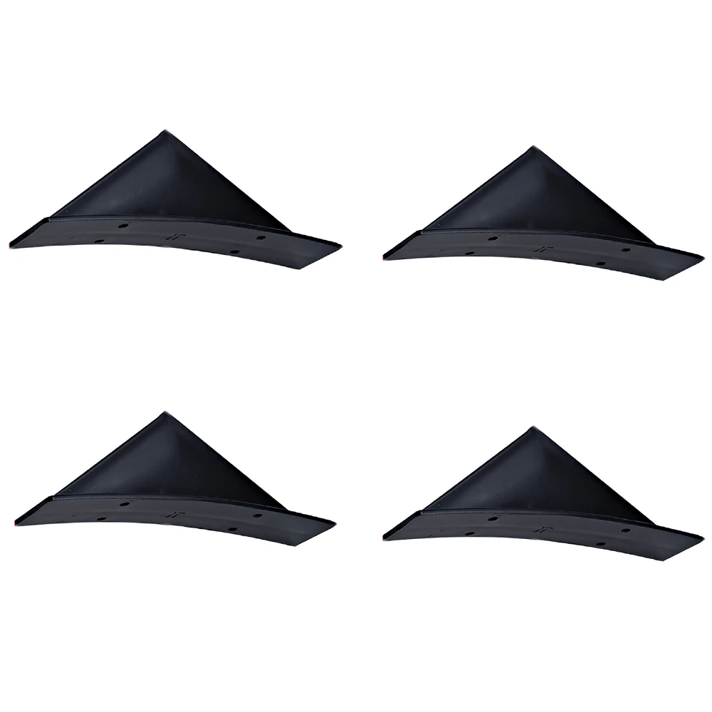 4 шт. черные автомобильные диффузоры заднего бампера изогнутой формы из