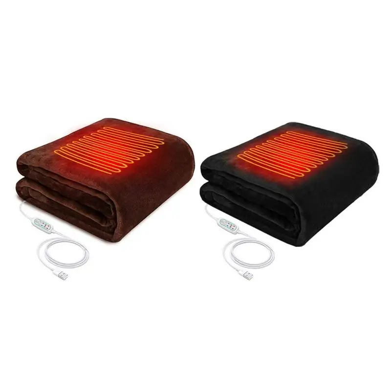 

36V USB Heating Shawl Electric Heating Shawl Carbon Fiber Washable 3 Heat Settings Mat With Timing Function Heated Blanket