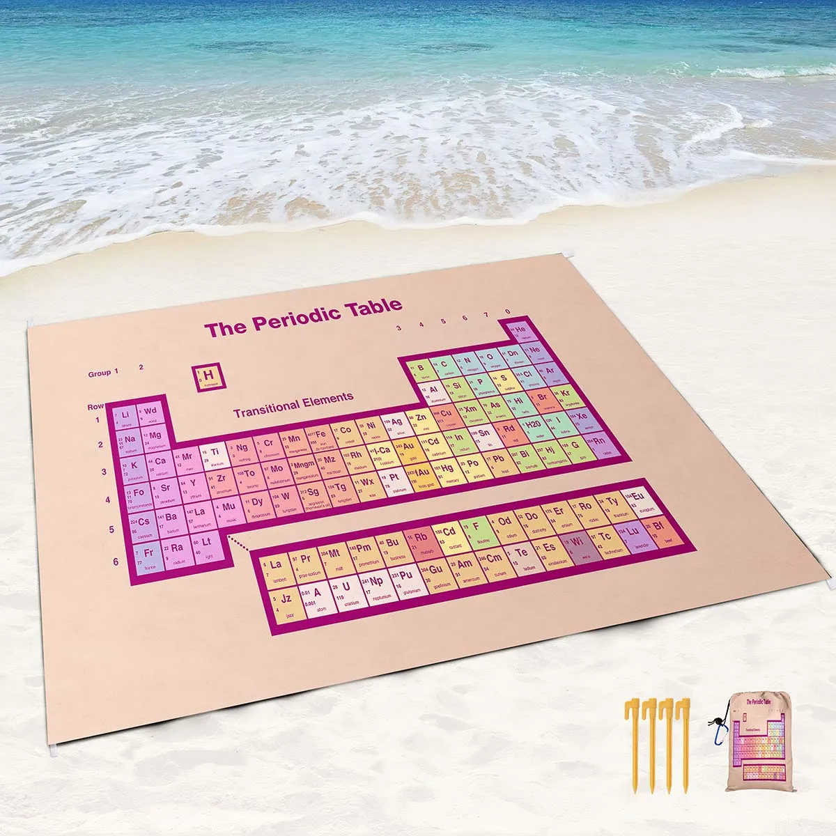 Пляжное одеяло устойчивое к песку периодический стол элементов пляжный коврик с