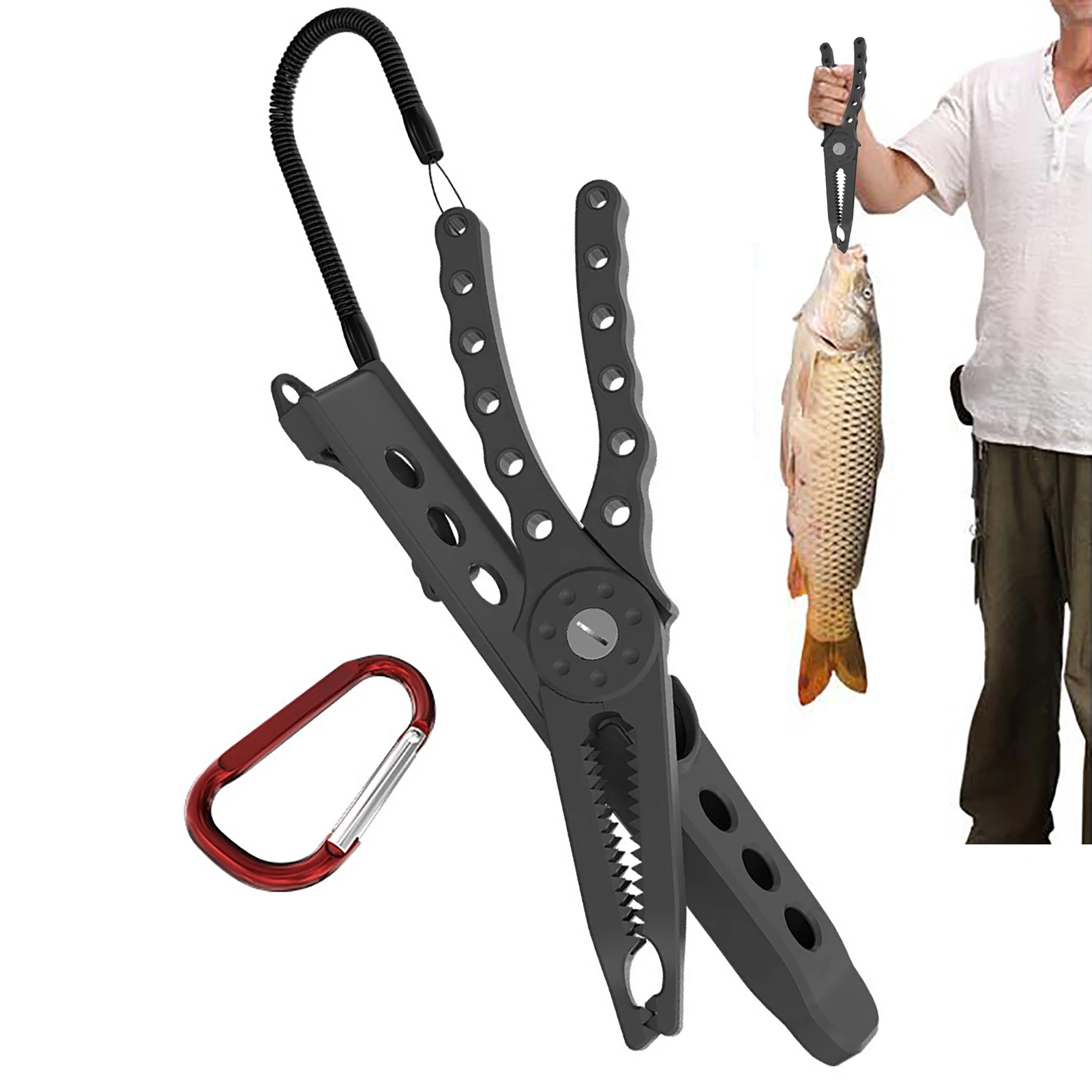 

Lure Pliers Fishing Pliers One-Handed Control Non-Slip Fishing Pliers Fishing Tool Accessories Multi-Function Pliers Fishing