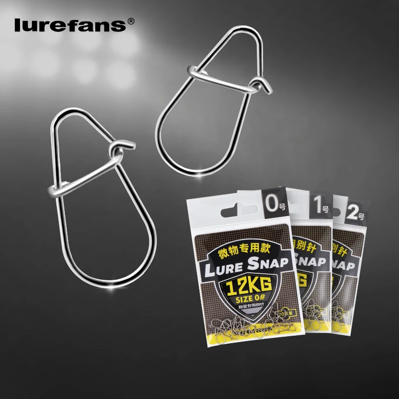 

20 шт. Lurefans рыболовные крючки с защелкой соединитель для приманки сильное натяжение нержавеющая сталь Вертлюг звено