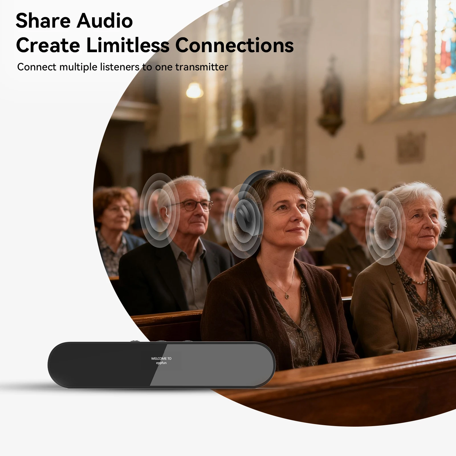 Фото QCC3086 Bluetooth 5.4 Аудиопередатчик aptX Adaptive LC3 Auracast Dual Classic Bluetooth OLED с дальностью действия 20 м, AUX, оптический, USB-C №3