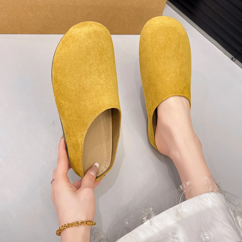 Женская обувь 2021 весна и лето новая толстая подошва высота головы полутапочки на