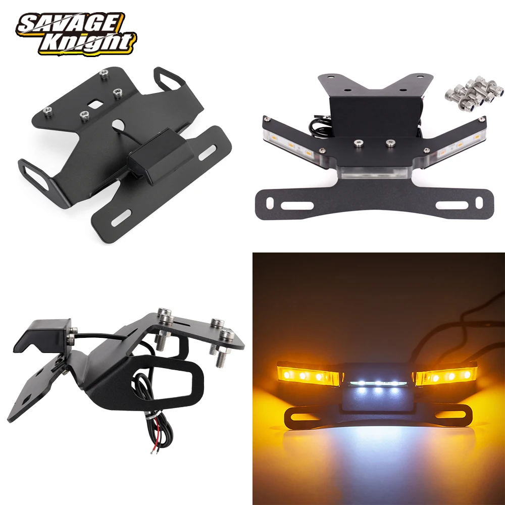 

For KAWASAKI NINJA 250 300 Z250 Z300 Rear License Plate Holder LED Turn Signal NINJA250 NINJA300 Tail Tidy Fender Eliminator