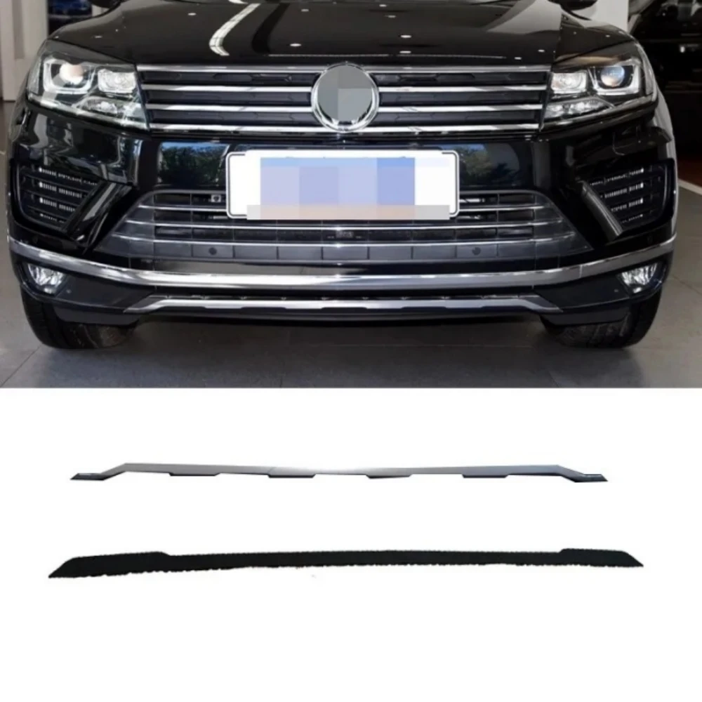 Дефлектор переднего бампера отделочная полоса для VW Touareg 2016-2018