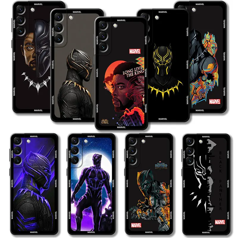 

Phone Case For Samsung Galaxy S23 S22 S21 S20 FE Ultra S10 S9 S8 Plus Note 20Ultra 10Plus Marvel Black Panther Wakanda Forever