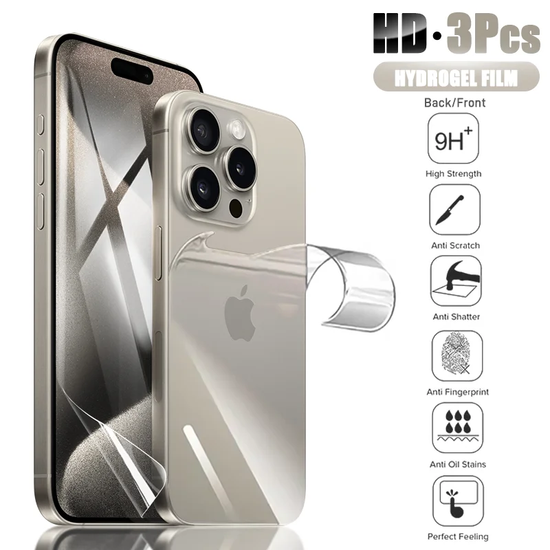 Гидрогелевая защитная пленка для экрана iPhone мягкая силиконовая защита от