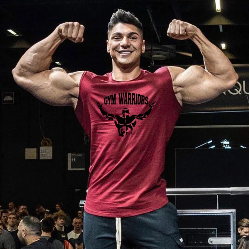 

Bodybuilding Stringer Singlets Gym Men Fitness Clothing Fashion Cotton Sleeveless Shirt Workout Vest Sportwear