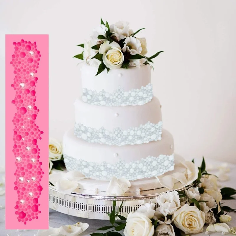 Силиконовая форма в стиле барокко рельефная граница жемчужина искусственная